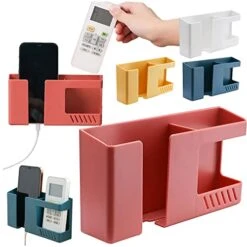 Holder 2-in-1 Stand Mobile Phone Charging Wall-Mounted Storage Bracket Multifountion Tools & Home Improvement Drying Dish Rack For Counter (Yellow, One Size) -Songmics Furniture Shop 41Umvnn7DxL