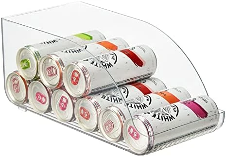 MDesign Small Plastic Water Bottle Stackable Storage Organization Bin With Open Front For Kitchen Refrigerator, Freezer, Pantry, Holds 12 Bottled Drinks/Beverages, Ligne Collection, Clear 12 MDesign Small Plastic Water Bottle Stackable Storage Organization Bin With Open Front For Kitchen Refrigerator, Freezer, Pantry, Holds 12 Bottled Drinks/Beverages, Ligne Collection, Clear - Image 12