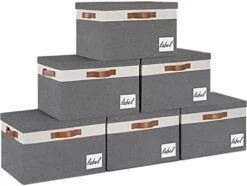 GhvyenntteS Large Storage Bins With Lids (3-Pack) Large Closet Storage Bins With Lid And 3 PU Handles, Foldable Fabric Storage Boxes With Label Window For Home Bedroom Office (Black, 15" X 11" X 9.7") 24 GhvyenntteS Large Storage Bins With Lids (3-Pack) Large Closet Storage Bins With Lid And 3 PU Handles, Foldable Fabric Storage Boxes With Label Window For Home Bedroom Office (Black, 15" X 11" X 9.7") -Songmics Furniture Shop 41UtvlIol6L. AC 1