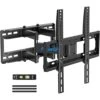 MOUNTUP TV Wall Mount - Full Motion TV Wall Mount For Most 26-65 Inch Flat/Curved TV Up To 88 LBS, Wall Mount TV Bracket With Dual Swivel Articulating Rod Max VESA 400x400mm, For 16" Wood Stud, MU0010
