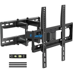 MOUNTUP TV Wall Mount - Full Motion TV Wall Mount For Most 26-65 Inch Flat/Curved TV Up To 88 LBS, Wall Mount TV Bracket With Dual Swivel Articulating Rod Max VESA 400x400mm, For 16" Wood Stud, MU0010