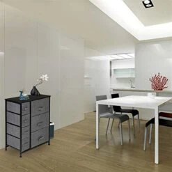 VALUX Box Dresser Storage Tower, Closet Dressers With 7 Drawers, Vertical Storage Dressers For Bedroom, Entryway - Sturdy Steel Frame, Wood Top, Easy Pull Fabric Bin (Grey) 10 VALUX Box Dresser Storage Tower, Closet Dressers With 7 Drawers, Vertical Storage Dressers For Bedroom, Entryway - Sturdy Steel Frame, Wood Top, Easy Pull Fabric Bin (Grey) -Songmics Furniture Shop 41UyAoCz5UL