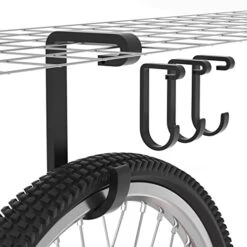 Thickened Hooks For Overhead Storage Racks,Garage Hooks For Ceiling,Add-On Storage Hook For Garage Ceiling Rack And Wall Shelving,Heavy Duty Hanging Bike Flat Hooks, Bike Hangers Bicycle Hooks 4 Pack