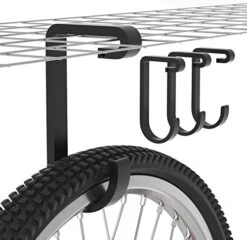 Thickened Hooks For Overhead Storage Racks,Garage Hooks For Ceiling,Add-On Storage Hook For Garage Ceiling Rack And Wall Shelving,Heavy Duty Hanging Bike Flat Hooks, Bike Hangers Bicycle Hooks 4 Pack -Songmics Furniture Shop 41V1gIxmVbL. AC