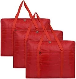 AARON INC Parachute Fabric Moisture Proof Multi-Purpose 156L Extra Large Storage Bag/Blankets Storage Bag/Clothes Storage Organizer With Zip And Durable Handle With Small Pocket Blue -Songmics Furniture Shop 41V7K5e5jdL. AC