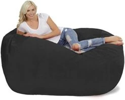 Chill Sack Bean Bag Chair Cover, 7-5-feet, Ultrafur - Charcoal -Songmics Furniture Shop 41VARrtQOOL. AC