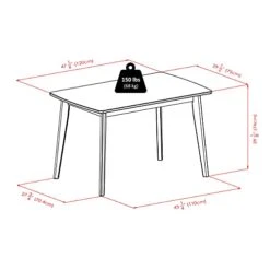 Winsome 94848 Shaye Dining Table, Walnut, 47.2x29.53x29.13 -Songmics Furniture Shop 41VSDxwhnYS