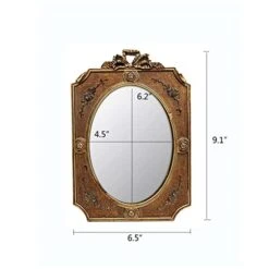 Eaoundm Antique Decorative Wall Mirror Vintage Hanging Mirror Desktop Mirror Table Mirror 9.1 X 6.5 Inchs Oval 7 Eaoundm Antique Decorative Wall Mirror Vintage Hanging Mirror Desktop Mirror Table Mirror 9.1 X 6.5 Inchs Oval -Songmics Furniture Shop 41VV4iJmQiL