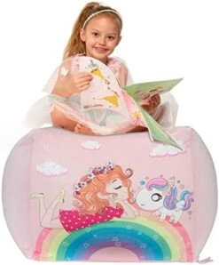 Inner Liner For Stuffed Animal Storage Cover, Bean Bag Replacement Cover For Beanbag Chair Easy Cleaning (No Beans) Large Size/Pink -Songmics Furniture Shop 41VcEU1FuWL. AC