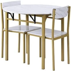 Merax Counter Height Pub Table Set With 3 Stools, Bar Table And Chair Set 4-Piece Dining Table Set With Metal Frame -Songmics Furniture Shop 41VcKmHdzFL. AC