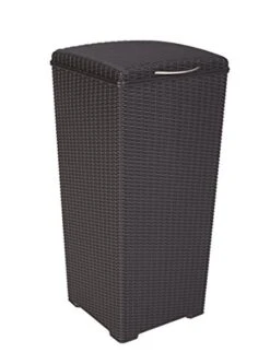 Keter Pacific 33 Gallon Resin Rattan Large Outdoor Trash Can With Lid – Perfect For Backyard Hosting, Patio And Kitchen Use, Brown 14 Keter Pacific 33 Gallon Resin Rattan Large Outdoor Trash Can With Lid – Perfect For Backyard Hosting, Patio And Kitchen Use, Brown -Songmics Furniture Shop 41VfBXP1CJL 1