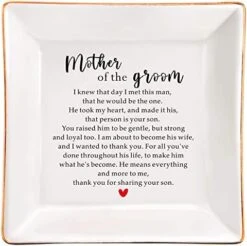 XJF To My Daughter Gift From Mother, Daughter Ceramic Jewelry Trinket Dish, Birthday, Graduation, Christmas, Gift For Daughter From Mother -Songmics Furniture Shop 41Vi By0lEL. AC