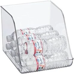MDesign Small Plastic Water Bottle Stackable Storage Organization Bin With Open Front For Kitchen Refrigerator, Freezer, Pantry, Holds 12 Bottled Drinks/Beverages, Ligne Collection, Clear 17 MDesign Small Plastic Water Bottle Stackable Storage Organization Bin With Open Front For Kitchen Refrigerator, Freezer, Pantry, Holds 12 Bottled Drinks/Beverages, Ligne Collection, Clear -Songmics Furniture Shop 41VjCLDYtpL. AC