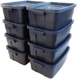 Rubbermaid Roughneck️ Storage Totes, Durable Stackable Storage Containers, Great For Garage Storage, Moving Boxes, And More, 18 Gal - 6 Pack -Songmics Furniture Shop 41VncmSDlSL. AC