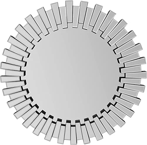 Pregaspor Round Wall Mirrors Decorative, 32'' Large Mirrors For Wall, Glass Frame Hanging Circle Mirror For Bedroom, Living Room, Foyer 5 Pregaspor Round Wall Mirrors Decorative, 32'' Large Mirrors For Wall, Glass Frame Hanging Circle Mirror For Bedroom, Living Room, Foyer - Image 5