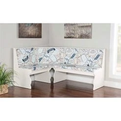 Riverbay Patio Conversation Indoor 3 Piece Kitchen Corner Nook Table Booth Bench Breakfast Dining Set In White -Songmics Furniture Shop 41WG8YurVUL