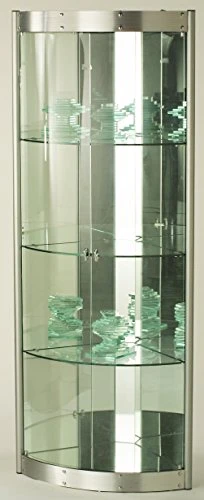 MILAN Kaleigh Corner Mirror Interior, Silver Curio