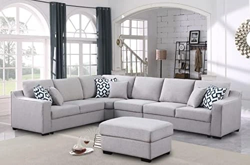 Asunflower Extra Arm Less Fabric Couches For Modular Sectional Sofa Couch Set Middle Part Sectional Couch, Deep Grey 10 Asunflower Extra Arm Less Fabric Couches For Modular Sectional Sofa Couch Set Middle Part Sectional Couch, Deep Grey - Image 10