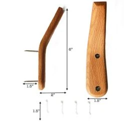 Coat Rack Hooks UMZi Wall Mounted Handmade Beech Wood Hook (Pack Of 2)Modern Wooden Hat Rack Entryway Organizer Bathroom Hanger Rustic Towel Hangers Home And Kitchen Use Pegs(Pack Of 2)(Natural Beech) -Songmics Furniture Shop 41WQb4aSmlL