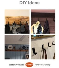 Piffny Robe & Towel Hook, 6 Pack Heavy Duty Stainless Steel Outdoor Wall Hooks For Hanging Towel, Coat, Backpack, Keys, Etc (Modern Industrial) -Songmics Furniture Shop 41WVqyLYs1S