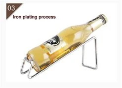 CdyBox Creative Metal Red Wine Rack Single Wine Bottle Holder Rack Display For Home Living Room Wine Rack (Silver) -Songmics Furniture Shop 41WcMV9V6QL