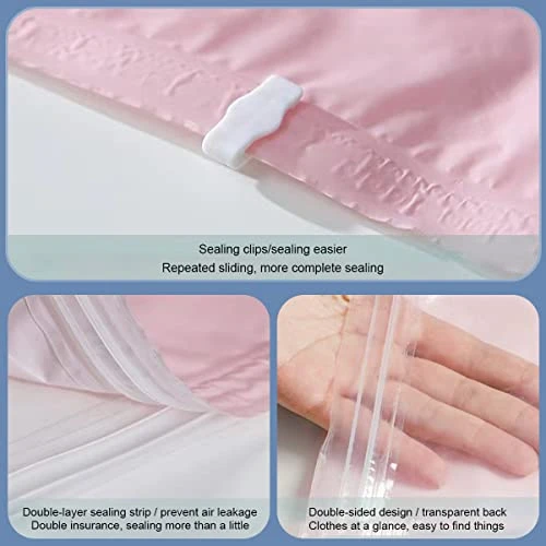 Vacuum Storage Bag With Electric Pump,10-Pack Space Saving Bag,Vacuum Compression Bag For Travel And Home For Quilts,Blankets,Clothes,Pillows. (Blue Pump) 4 Vacuum Storage Bag With Electric Pump,10-Pack Space Saving Bag,Vacuum Compression Bag For Travel And Home For Quilts,Blankets,Clothes,Pillows. (Blue Pump) - Image 4