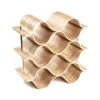 Asian Home 9 Bottle 6-Tier Wave Desktop Wine Rack Freestanding Countertop Bottle Holder For Wine Storage, Wood, Modern And Minimalist