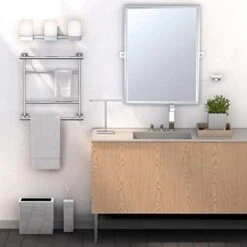 Gatco 1444C, Modern Rectangle Base Freestanding Countertop Towel Holder, Chrome / 10.50"W X 11.13"H T-Shape Style Countertop Hand Towel Holder For Bathroom, Kitchen/ Fingertip Towel Rack -Songmics Furniture Shop 41WfEr56JhL