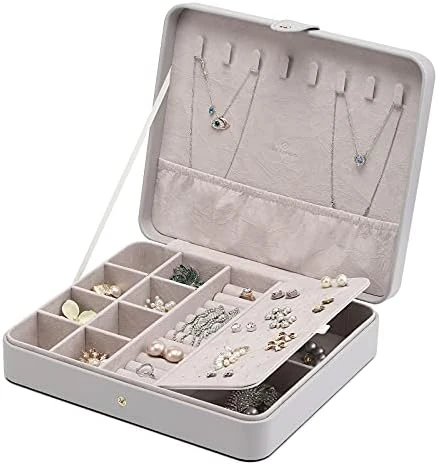 Vlando Travel Jewelry Case For Women - Portable Leather Jewelry Organizer Box For Necklace Earrings Ring Bracelet Small Size- Gifts For Teen, Girls, Moms And Daughters - Apricot White 7 Vlando Travel Jewelry Case For Women - Portable Leather Jewelry Organizer Box For Necklace Earrings Ring Bracelet Small Size- Gifts For Teen, Girls, Moms And Daughters - Apricot White - Image 7