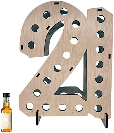Mini Liquor Bottle Display Shelf For 21st Birthday Decorations For Her Or Him | Available In Three Colors | Made In USA | 21 Black 7 Mini Liquor Bottle Display Shelf For 21st Birthday Decorations For Her Or Him | Available In Three Colors | Made In USA | 21 Black - Image 7