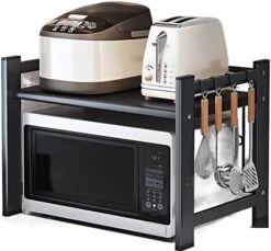 LUCBEI Microwave Oven Rack Kitchen Storage Rack, Microwave Oven, Oven Rack, Storage Rack, Household Double-Layer Tabletop Electric Rice Cooker Storage Rack Kitchen Storage Rack -Songmics Furniture Shop 41Wm7JeZ4oL. AC