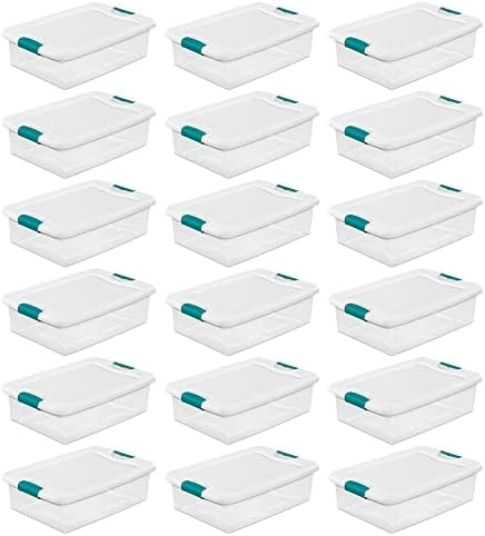 Sterilite 56 Qt./53 L Wheeled Latching Box Clears, Quart, White, 4 Piece 11 Sterilite 56 Qt./53 L Wheeled Latching Box Clears, Quart, White, 4 Piece - Image 11