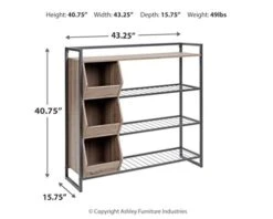 Signature Design By Ashley Maccanet Shoe Rack With Storage Cubbies, Brown 12 Signature Design By Ashley Maccanet Shoe Rack With Storage Cubbies, Brown -Songmics Furniture Shop 41WzkmRvKaL