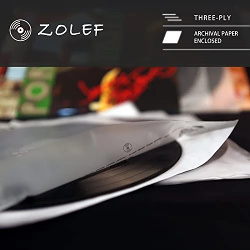 Vinyl Record Inner Sleeves 100 Pack For 12" Lp, 3-Ply Anti Static Soft Inner Sleeve With Archival Paper Enclosed For 33 RPM LP Protection (12" 100P) 4 Vinyl Record Inner Sleeves 100 Pack For 12" Lp, 3-Ply Anti Static Soft Inner Sleeve With Archival Paper Enclosed For 33 RPM LP Protection (12" 100P) - Image 4