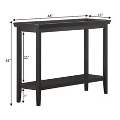 Convenience Concepts Ledgewood Console Shelf Table, Black 13 Convenience Concepts Ledgewood Console Shelf Table, Black -Songmics Furniture Shop 41X801oNMoL