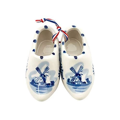 Delft Blue Ceramic Dutch Wooden Shoes Pair (4.25") | DutchGiftOutlet 1 Delft Blue Ceramic Dutch Wooden Shoes Pair (4.25") | DutchGiftOutlet