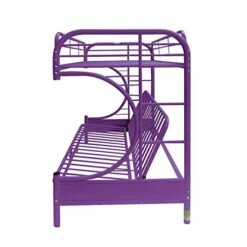 Garhelper Twin Over Futon Bunk Bed,Metal Twin Over Full Futon Bunk Bed Frame,Futon Convertible Couch And Bed Frame With 2 Side Ladders And Full-Length Guardrails For Kids Teens Adults Purple -Songmics Furniture Shop 41XZmZD14qL