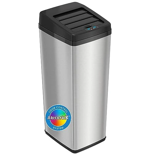 ITouchless 13 Gallon And 2.5 Gallon Automatic Touchless Sensor Kitchen Cans With Odor Control System, Stainless Steel, Includes 10 Premium Bags, CDZT02BG10 11 ITouchless 13 Gallon And 2.5 Gallon Automatic Touchless Sensor Kitchen Cans With Odor Control System, Stainless Steel, Includes 10 Premium Bags, CDZT02BG10 - Image 11