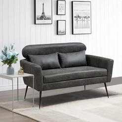 Betoko 51‘’ Loveseat Sofa Small Couch Two Seat Mid Century Modern Sofa With 2 Throw Pillows And Gold Metal Legs For Small Space Office Studio Apartments Bedroom,Ivory 25 Betoko 51‘’ Loveseat Sofa Small Couch Two Seat Mid Century Modern Sofa With 2 Throw Pillows And Gold Metal Legs For Small Space Office Studio Apartments Bedroom,Ivory -Songmics Furniture Shop 41XdcdIbr1L. AC