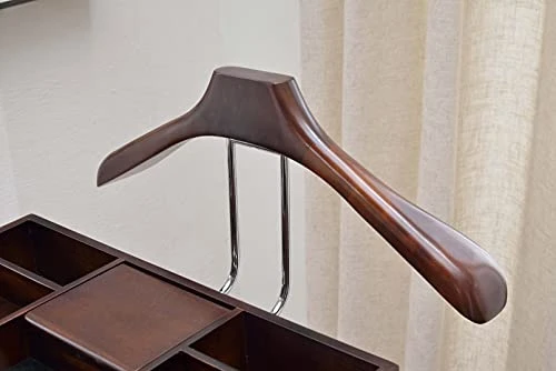 Proman Products Crescent Moon Valet Stand With Drawer, Top Tray, Contour Hanger, Trouser Bar, Tie & Belt Hooks And Shoe Rack - VL36546 6 Proman Products Crescent Moon Valet Stand With Drawer, Top Tray, Contour Hanger, Trouser Bar, Tie & Belt Hooks And Shoe Rack - VL36546 - Image 6