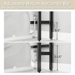 MXARLTR Over The Toilet Storage Cabinet, Over Toilet Bathroom Organizer, Above Toilet Storage Cabinet With Barn Doors Behind Toilet Bathroom Organizer Over-The-Toilet Cabinet (Cream White) -Songmics Furniture Shop 41XhPIWqPRL