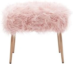 Chairus Faux Fur Entryway Bench Small Shaggy Furry Ottoman Bench For Bedroom Living Room, Pink 18 Chairus Faux Fur Entryway Bench Small Shaggy Furry Ottoman Bench For Bedroom Living Room, Pink -Songmics Furniture Shop 41XhwJtapcL. AC
