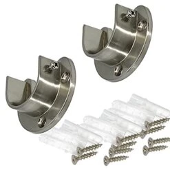 Desunia Custom Cut | Up To 72" | Heavy Duty Satin Nickel Closet Rod | 1 5/16" Dia. | W/Matching End Brackets 17 Desunia Custom Cut | Up To 72" | Heavy Duty Satin Nickel Closet Rod | 1 5/16" Dia. | W/Matching End Brackets -Songmics Furniture Shop 41XiSksAWcL