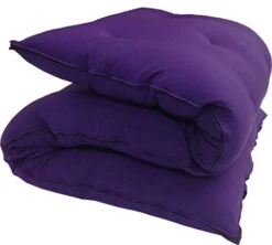 Purple Full Size Traditional Japanese Floor Futon Mattresses, Foldable Cushion Mats, Yoga, Meditaion 54" Wide X 80" Long