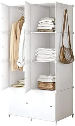 JOISCOPE Portable Closet For Hanging Clothes, Combination Armoire, Modular Cabinet For Space Saving, Ideal Storage Organizer Cube For Books, Toys, 8 Cubes 26 JOISCOPE Portable Closet For Hanging Clothes, Combination Armoire, Modular Cabinet For Space Saving, Ideal Storage Organizer Cube For Books, Toys, 8 Cubes -Songmics Furniture Shop 41XyVuFJkmL. AC