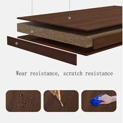 Bread Rack, 48 -inch Microwave Stove, 4 -Story Bar, High Kitchen Rack With Storage Shelf, And Kitchen Cabinet, Brown (Size : 100cm) -Songmics Furniture Shop 41Y96HfFgBL