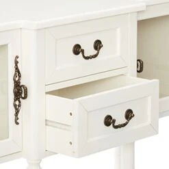 Kings Brand Furniture Wood Buffet Sideboard Cabinet Console Table, Cream White -Songmics Furniture Shop 41YArYTxLGL