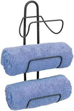 MDesign Modern Decorative Metal 3-Level Wall Mount Towel Rack Holder And Organizer For Storage Of Bathroom Towels, Washcloths, Hand Towels - Satin 15 MDesign Modern Decorative Metal 3-Level Wall Mount Towel Rack Holder And Organizer For Storage Of Bathroom Towels, Washcloths, Hand Towels - Satin -Songmics Furniture Shop 41YCZEvG12L. AC