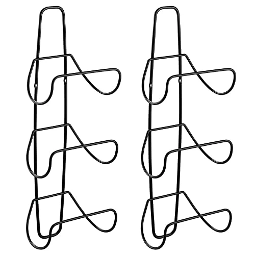 MDesign Metal Wall Mount 3 Level Bathroom Towel Rack Holder & Organizer - For Storage Of Washcloths, Hand Towels - Use In Guest, Master, Kid's Bathrooms - 2 Pack - Black 5 MDesign Metal Wall Mount 3 Level Bathroom Towel Rack Holder & Organizer - For Storage Of Washcloths, Hand Towels - Use In Guest, Master, Kid's Bathrooms - 2 Pack - Black - Image 5