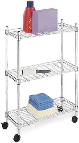 Whitmor Supreme Laundry Cart And Versatile Storage Solution - Chrome 6 Whitmor Supreme Laundry Cart And Versatile Storage Solution - Chrome - Image 6